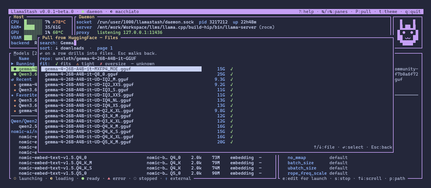TUI screenshot